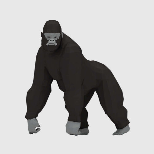 low poly gorilla