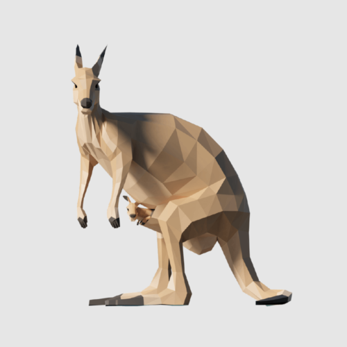 Low Poly Kangaroo
