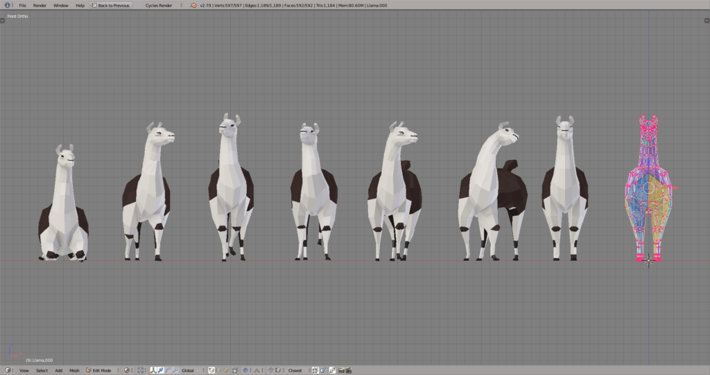 [3D] Low Poly Llama ⋆ Studio Ochi