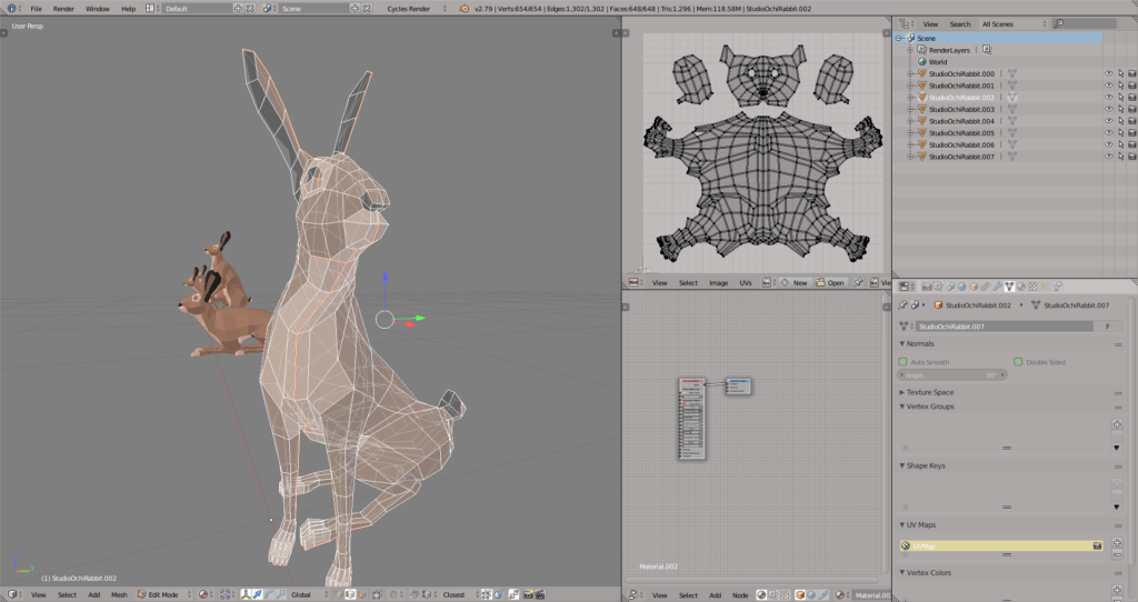 [3D] Low Poly Rabbit ⋆ Studio Ochi