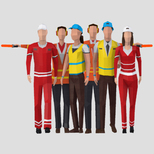 Low Poly Airport Marshalls