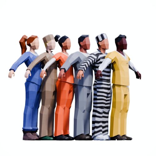 low poly Prison Inmates