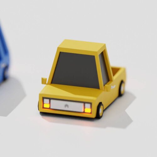 Low poly Voxel Cars