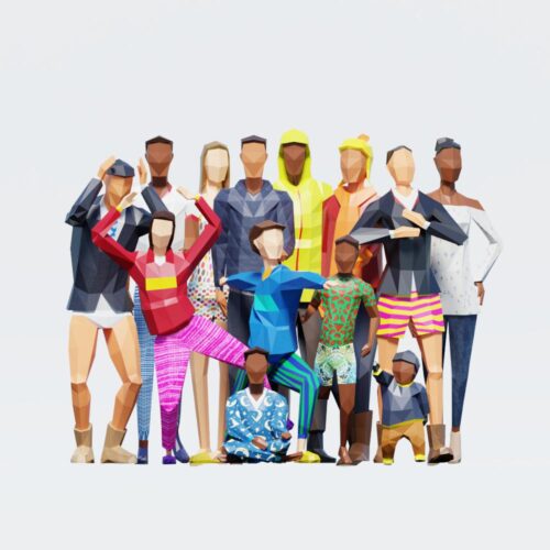 Low Poly Casual People