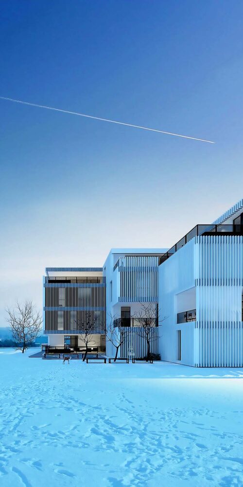 Snowy Evening at the museum