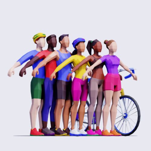 Low Poly Exercising People
