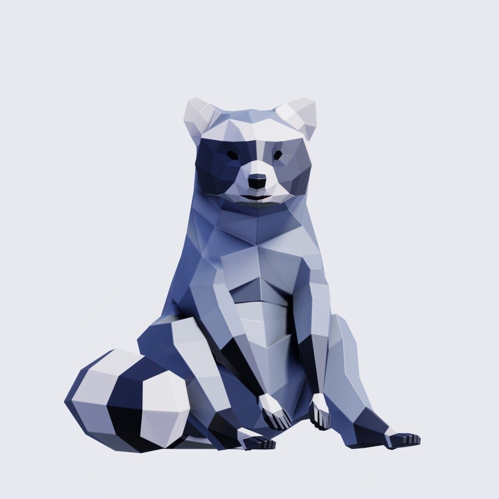Low Poly Raccoon