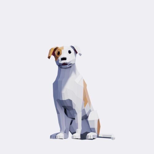Low Poly Jack Russell Dog