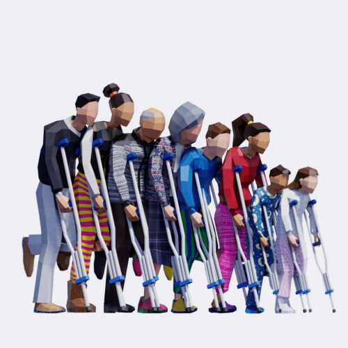 Low Poly Disabled People