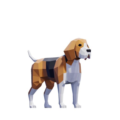 Low Poly Beagle Dog