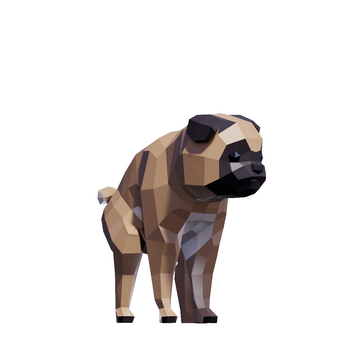 January 25 – Low Poly Pug