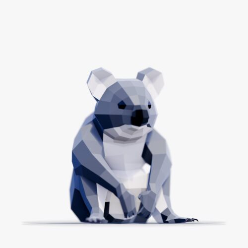 low poly koala